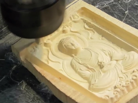 6090型臺(tái)式數(shù)控雕刻機(jī)用于木雕佛像雕刻