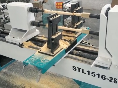 雙軸數(shù)控木工車床，雙主軸，用于木工