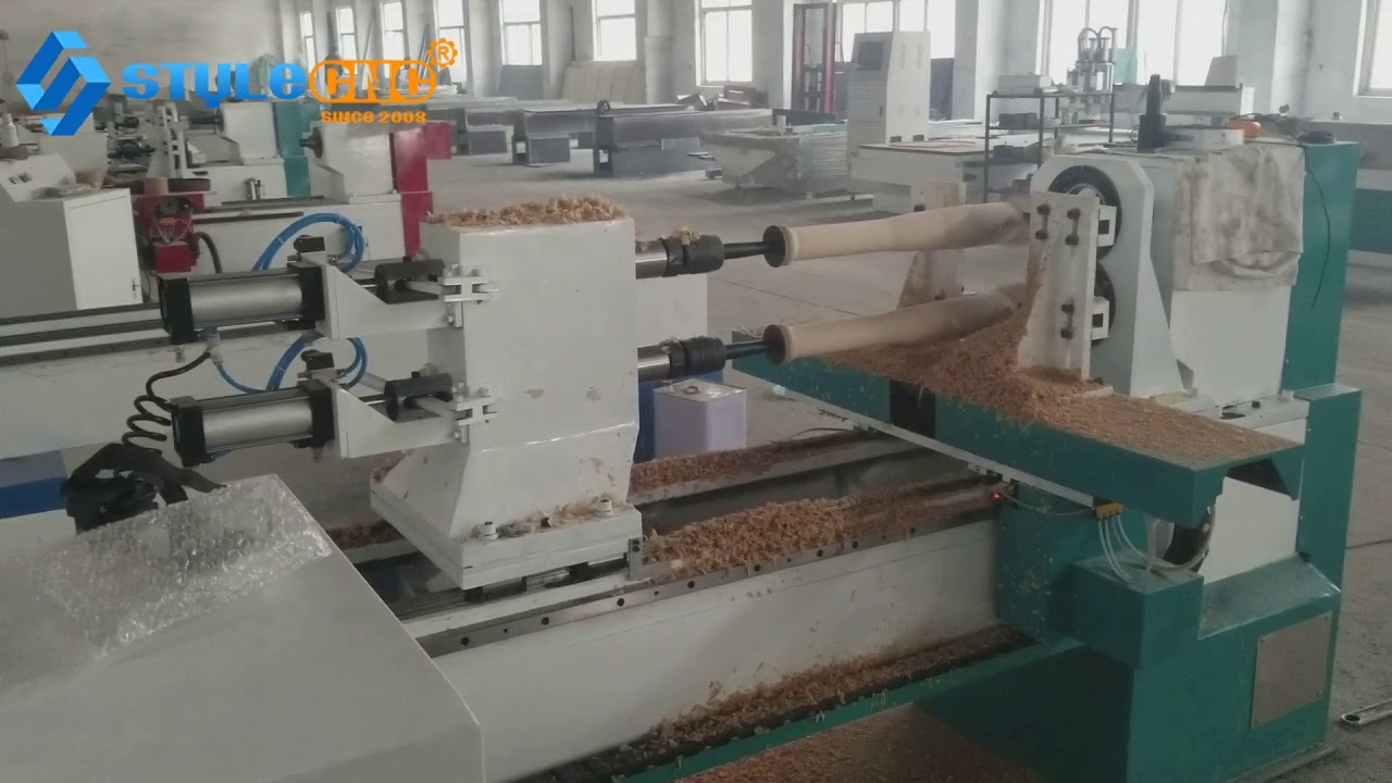 雙主軸數(shù)控車床用于制作木制臺(tái)球桿