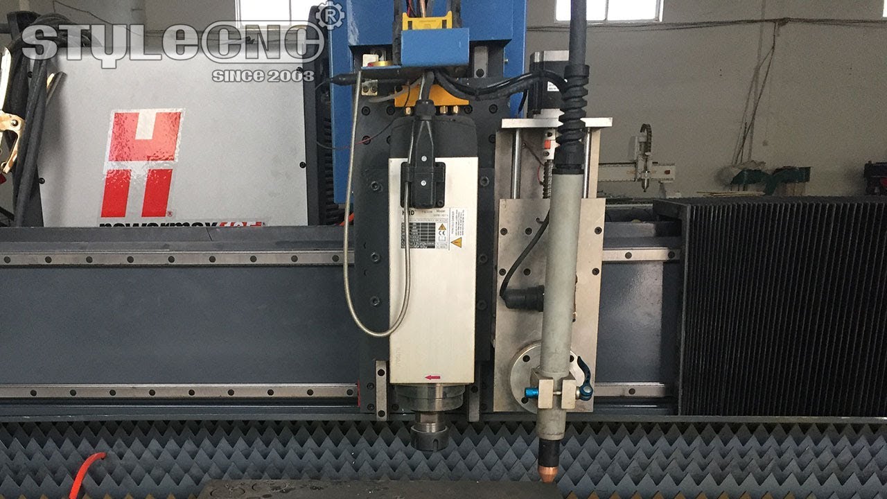 數(shù)控等離子工作臺與數(shù)控銑床主軸相結(jié)合 數(shù)控等離子工作臺與數(shù)控銑床主軸相結(jié)合